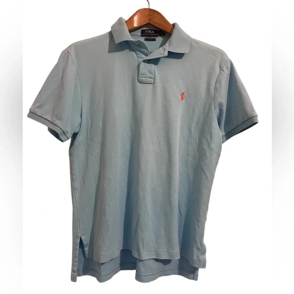 Ralph Lauren Sky Blue Custom Fit Polo size M